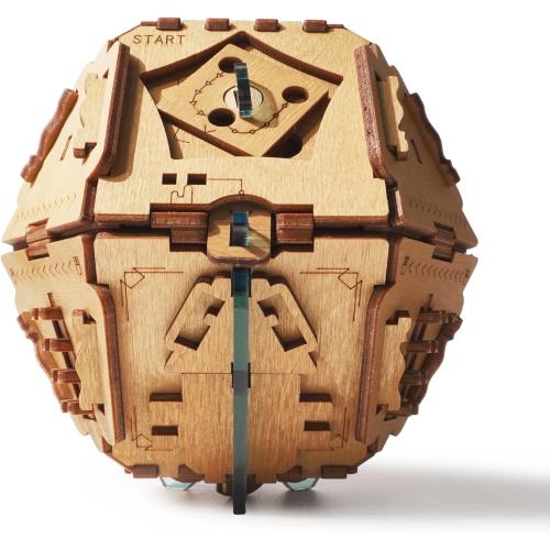 Philosopher's Stone Puzzle Box - Escape Room Game-3D Wooden Puzzles for Adults- Escape Room Game - Money Puzzle Box for Cash Gift Crystal Blue