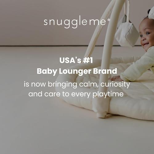 Snuggle Me® Baby Play Gym - 100% Organic Cotton Twill Tummy Time Mat with 9-Piece Sensory Toy Mobile, Baby Gym Activity Center with Machine-Washable Base (0-36 Months)