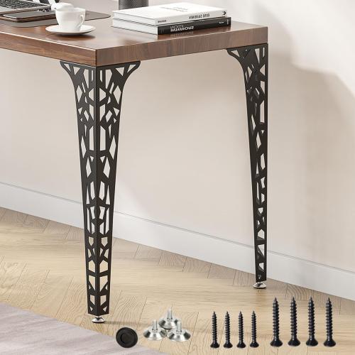 Metal HairpinTable Legs Set of 4–Industrial Dining Furniture Legs, Heavy-Duty V-Shaped Brackets for DIY Coffee Table, Bar Table,Desk,Workbench (Black, 28)