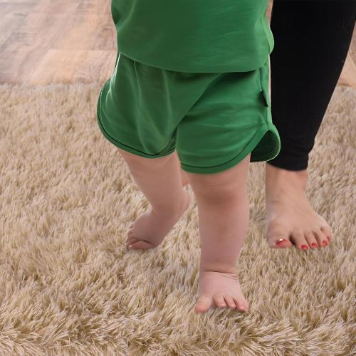 Large Area Rugs for Living Room, Ultra Soft Beige Big Shag Rug for Bedroom Nursery, Modern Fluffy Plush Carpet for Girls Boys Kids Room Dorm Home Decor, Upgrade Non-Slip
