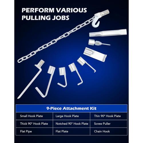 Blue Orion Motor Tech Heavy Duty Slide Hammer Dent Puller Set, Auto Body Removal Kit With 9 Attachments, 14pc Car Remover Tools for Cars Trucks More