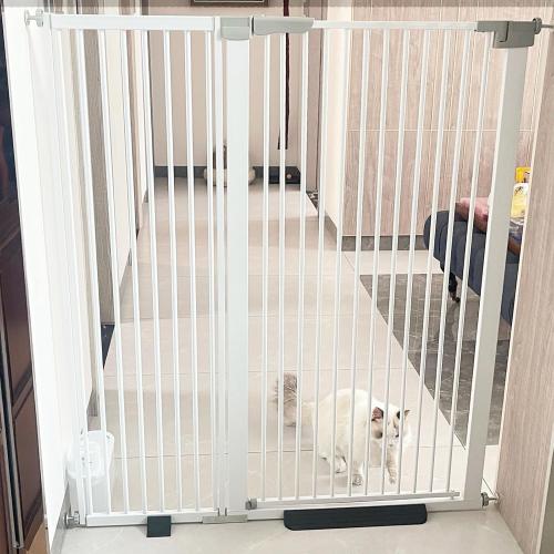 41 Tall Safety Pet Gate,Adjustable 29.92-43.71 Wide,No Drilling Pressure Mount Kit,Auto Close Cat Gate Suitable for Stairs,Doorways,White (29.92-43.71 W)