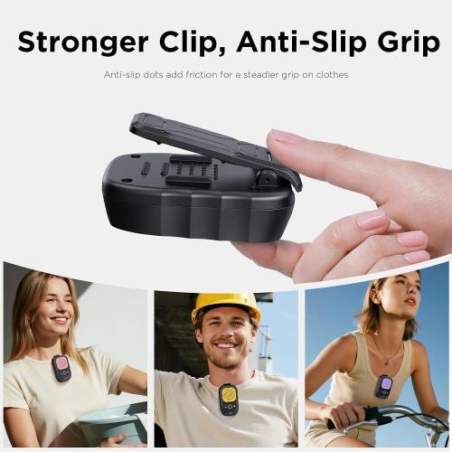 Wearable Bluetooth Speakers, Clip On Wireless Jobsite Speaker - Yellow