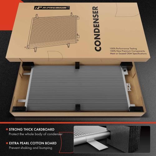 A-Premium Air Conditioning A/C Condenser Compatible with Ford Transit-150, Transit-250, Transit-350 HD, 2020-2020 V6 3.5L, Replace# LK4Z19712A