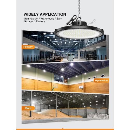 10-Pack UFO LED High Bay Light 250W 37500LM, High Bay Led Shop Lights with 5ft US Plug, IP65 Waterproof, 5000K Daylight, 150LM/W Efficiency, Non-Dimmable for Warehouse/Gym/Workshop