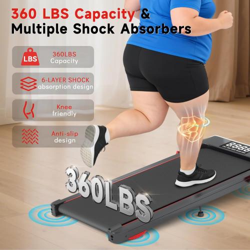 Walking Pad Treadmill with Incline and Handle Bar, 7.5MPH Under Desk Foldable Treadmill for Home Office with Remote Control