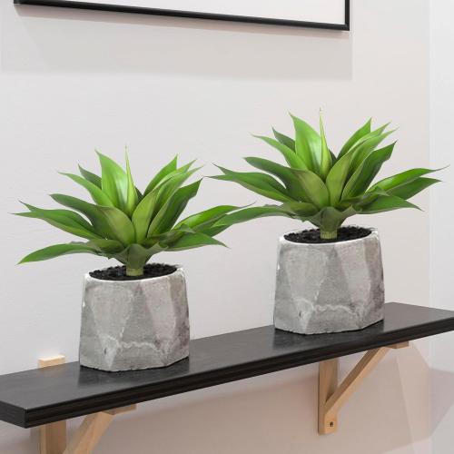Artificial Agave Plants,Large UV Resistant Fake Agave Planters for Indoor and Outdoor Decorating Artificial Plants for Outdoors Fake Plants (2Pack, 18