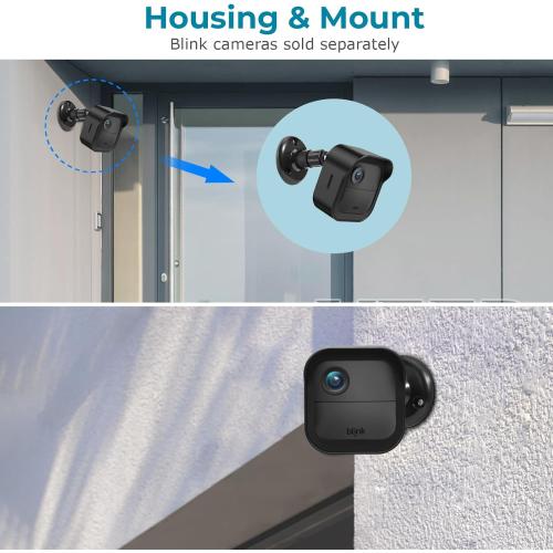 Blink Outdoor Camera Wall Mount Compatible with 4 (Newest Model)& 4th Gen,5 Pack Weatherproof Protective Housing,360 Degree Adjustable with Blink Sync Module 2 Outlet Mount for Blink Camera System