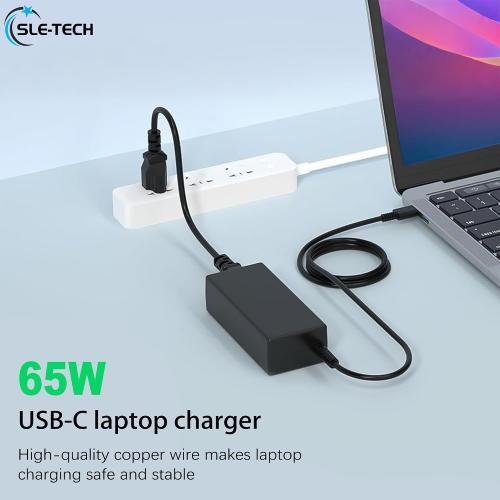 Black SLE-TECH Universal 65W Laptop Charger USB C Compatible with Hp Chroembook Lenovo Thinkpad/Yoga Dell Chromebook 3100 Asus,Samsung,Acer,Google Series Type C Power Cord
