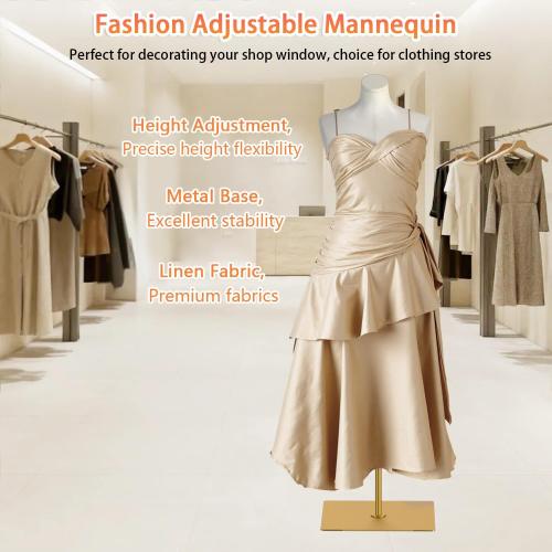 Female Mannequin Torso Sewing: Female Dress Form for Sewing and Clothing Display - Pinnable Mannequin with Support Metal Base Stand
