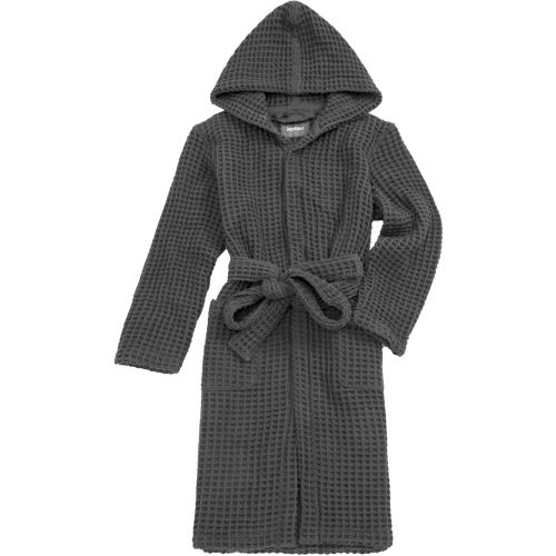 Luxury unisex cotton hooded bathrobe with silk infusion for hotel and spa