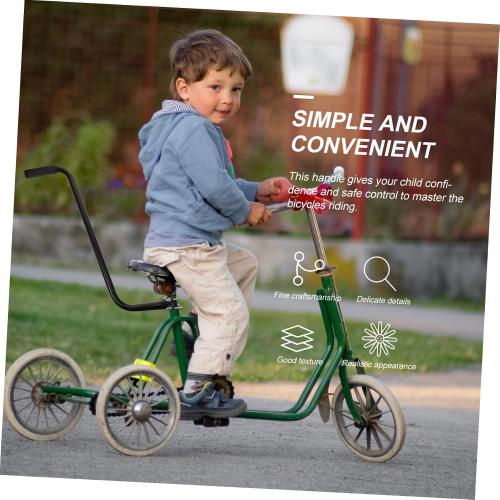 Boy Girl's Training Push Bar Durable Cycling Handle for Learning to Support for Boy Girl Bicycles