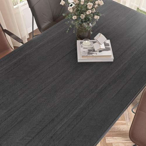 WESTICK Large Black Wood Wallpaper Peel and Stick Wood Grain Contact Paper 36x394 Wooden Wallpaper Self Adhesive Removable Wooden Vinyl Countertop Contact Paper for Kitchen Countertops Desk Cabinets