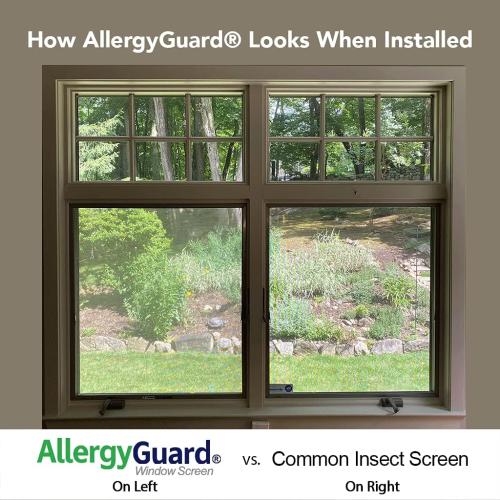 Genuine AllergyGuard® Window Screen – A Do-It-Yourself At Home Kit - Blocks Pollen, Allergens, and More