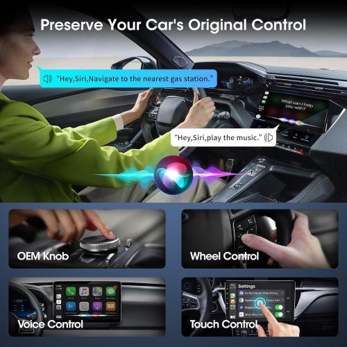 Mini Wireless Carplay Adapter for Apple iPhone,Plug and Play Easy Setup Automatic Reconnect,Convert Wired to Wireless Carplay Adapter Dongle,for Car Play 2016  & iPhone iOS 10  (USB A) Grey01