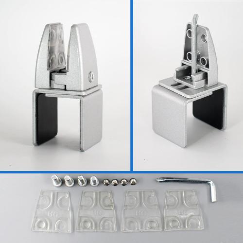 Aluminum Vertical Clamp Partition Board Acrylic Desk Divider Support Clamp for Clear Shield for Desktop Countertop Reception