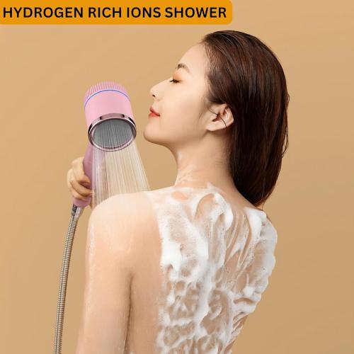 Hydrogen Generator Shower Head – High Pressure Handheld with Vitamin C Filter, Water Softener, Aromatherapy – Removes Chlorine, Hydrates Skin & Hair – 1200ppb Hydrogen