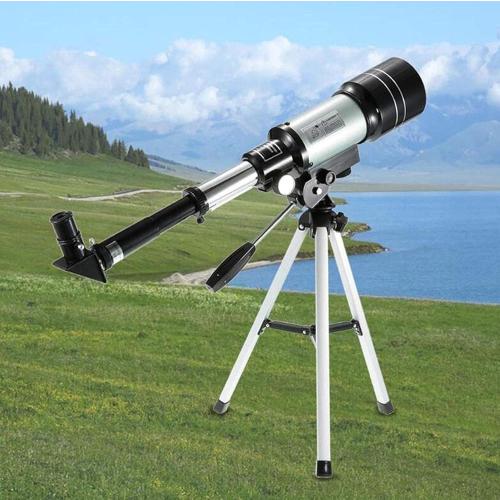 Professional Monocular Astronomical Telescope Outdoor Telescope Refractive Monocular F30070M 150X Travel with Portable Tripod