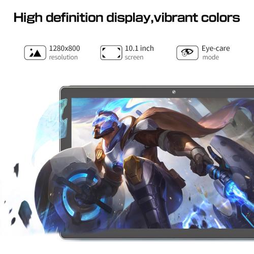 VOLENTEX 10 Inch Android 15 Tablet, 10.1 Touch Screen IPS HD Display, 64GB Pad, 2MP 8MP Dual Lens, WiFi6 Bluetooth, 6000mAh Battery (Gray)