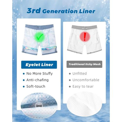 SIZE XL SURF CUZ Mens Swim Trunks with Compression Liner Swim Shorts 7 Swimming Trunks Stretch 7 Inch Swim Suits Quick Dry