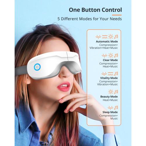 Eye Massager with Heat, Heated Eye Mask with Bluetooth Music, Face Massager, Mask for Migraine & Headache Relief, Improved Sleep, Birthday Gifts for Mom Dad Women Men Her Him