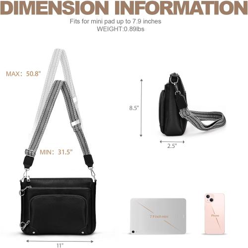 Anti-Theft Crossbody Purse for Women, Crossbody Shoulder Bag with Built-in Wallet & RFID Blocking for Travel Workout