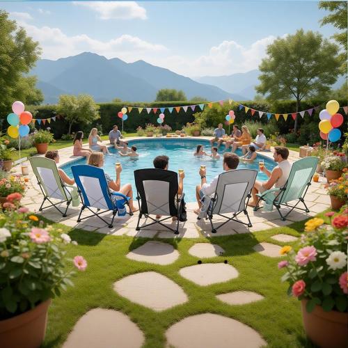 SUNNYFEEL Low Folding Beach Chair for Adults, Portable Lightweight Sling Beach Camping Chairs with Cup Holder, Armrest,Foldable Camp Lawn Chair for Outdoor Sand Concert Travel Sport Events,300LBS