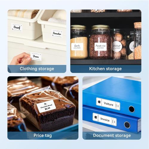 NIIMBOT Labels, 2 Rolls Refill Thermal Label for Label Maker B1/B21/B21Pro/B3S/B31/K3, Waterproof, Oil-Proof and Tear-Proof Sticker Labels, 1.57'' x 0.6''x2(40x15mmx2) Clear