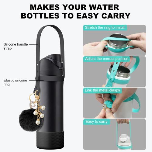 Silicone Boot Accessories Set for Owala Water Bottle, 24 OZ 32 OZ 40 OZ