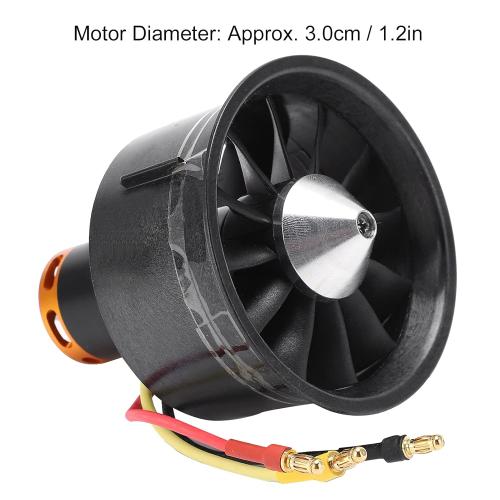 QF2822 64mm 12 Blade EDF Set, 3500KV Brushless Motor 3-6S Lipo (1200W/100A) for RC Jet Ducted Fan Upgrade