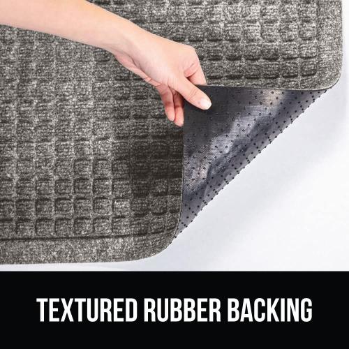 GORILLA GRIP® Ultra Absorbent Front Door Mat Outside Entrance, Traps Dirt, HydroABSORB Doormat Holds 2.75 Cups Water, Stain and Fade Resistant Welcome Mat, Indoor Outdoor Entry Rug, Charcoal