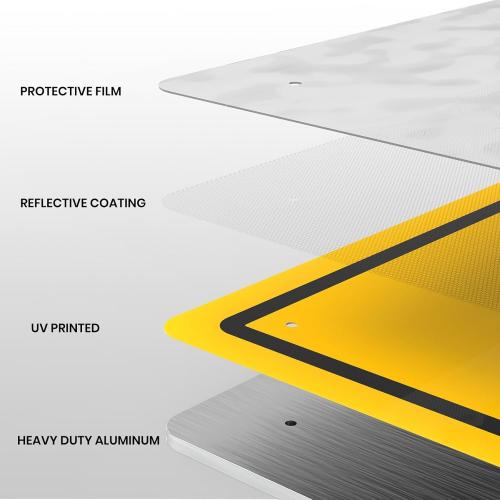 Slow School Zone Sign 24 × 24 Inches Reflective Waterproof Fade Resistant Rust Free Aluminum Metal Safety Warning Signage with Pre-Drilled Holes for Driveways Roads Streets
