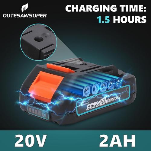 8-Inch Cordless Pole Saws 20V Electric Pole Saw | Tree Trimming Pole Chainsaw with 2.0Ah Battery & Charger 9.5 Ft MAX Reach Pole Chainsaw for Branch Cutting