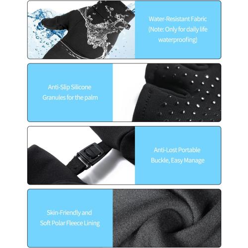 Fishing Gloves Convertible Cold Weather Mittens and Fingerless Gloves Men Women for Fishing, Kayaking, Rowing, Paddling, Hunting, Photographing, Outdoor Activities