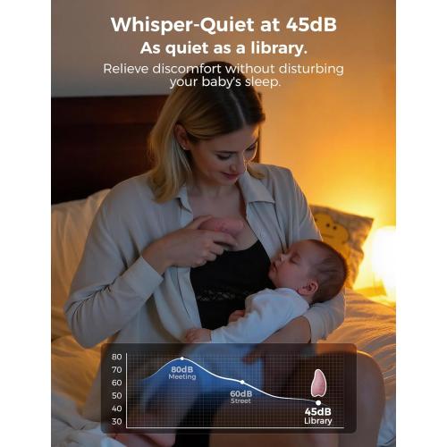 Momcozy Warming Lactation Massager Pro, 8 Vibration Modes & 4 Heating Levels, Longer-Lasting & 100s Rapid Warming Breast Massager, Quick Charging, Improves Milk Flow & Relieves Breast Engorgement