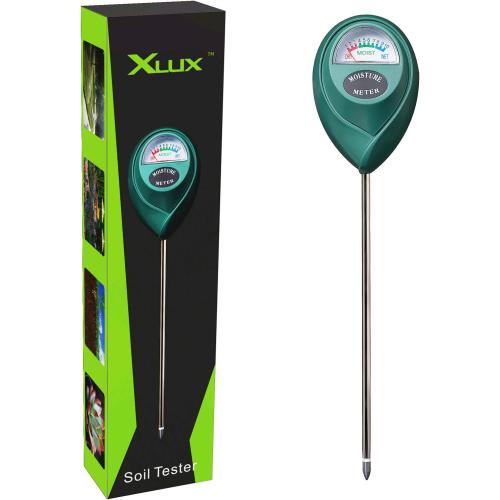 XLUX Soil Moisture Meter, Plant Water Monitor, Hygrometer Sensor for Gardening, Farming, Indoor and Outdoor Plants, No Batteries Required
