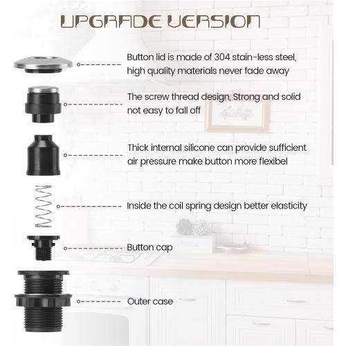 Garbage Disposal Air Switch Kit Sink Top Waste Disposal Stainless