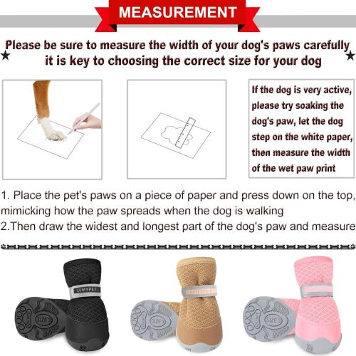 QUMY 4PCS Dog Shoes for Small Dogs, Hot Pavement Summer Puppy Dog Boots & Paw Protectors with Soft Anti-Slip Rubber Sole, Mesh Breathable Dog Booties for Hardfloors, Walking Running Black Size 5