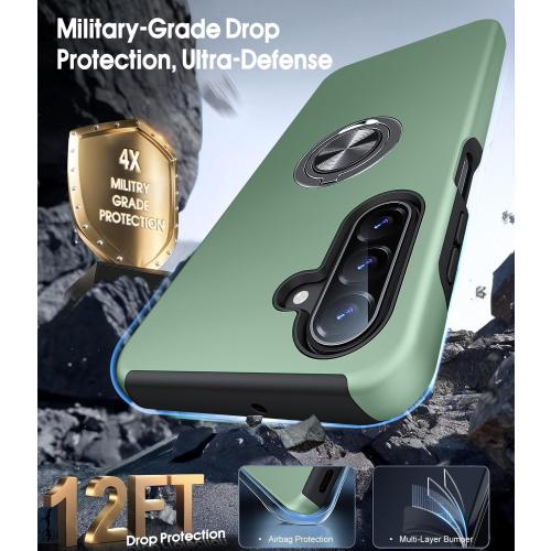 JAME for Samsung Galaxy A17 5G Phone Case Ring Stand Shockproof Slim Case