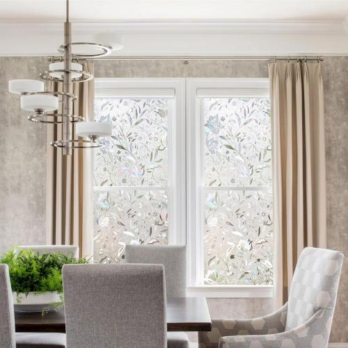 Kromapolis Window Film, Window Privacy Film, Vinyl Glass Covering, Stained Glass Decorative Film, Window Film Privacy Frosted, Static Window Clings, Non-Adhesive, No-Glue (29.5 x 78.7inch)
