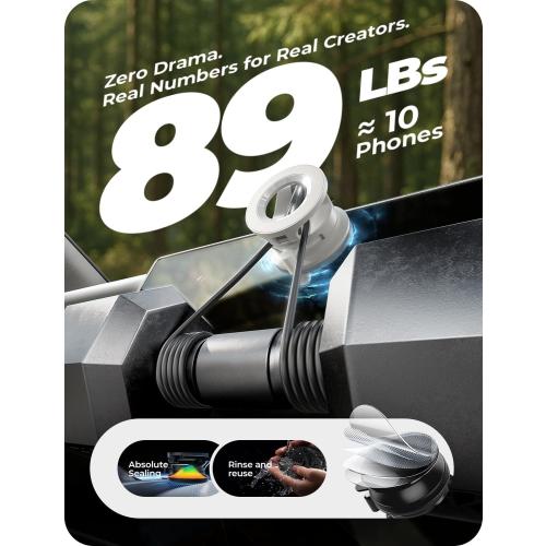 LISEN for Magsafe Car Mount, Cell Phone Holders for Your Car, Magnetic Car Accessories for Women Men Jeep Truck, Vacuum Gifts for iPhone 17 Pro Max 16 15 14 13 12, Samsung S25, Pearl White