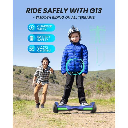 Gyroor Self Balancing Scooter New G13 All Terrain Balancing Scooter with LED Lights & 500W Motor, Self Balancing Off Road with Bluetooth for Kids ages 6-12 and Adults