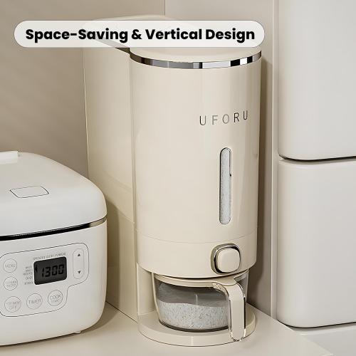 Rice Dispenser, Rice Storage Container with Measuring Cup for Kitchen Pantry Household, Dry Food Storage Containers Airtight, Sealed Moisture Proof, 11 Lbs