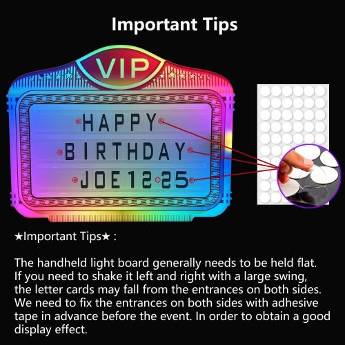 Bottle Service Sign,Bottle Presenter for Night Club,Bottle Service Lights Sign with 4 Set Letters & 1 Set Number,for Wedding, Birthday Parties,(VIP)