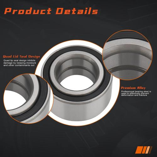 [FWD] DRIVESTAR 510110 Front Wheel Bearing Left and Right Compatible with Ford C-Max 03-18 /Escape 13-19 /Focus 12-18, Transit Connect 14-2023, Lincoln MKC 15-19,w/ABS