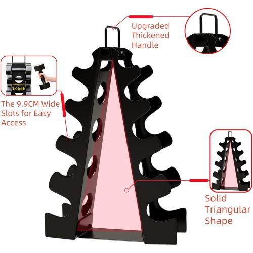 Weight Rack for Dumbbells,A-Frame Dumbbell Rack Stand Only, Alloy Steel Dumbbells Storage Rack with Handle for Home Gyms Workout (Dumbbells not include)