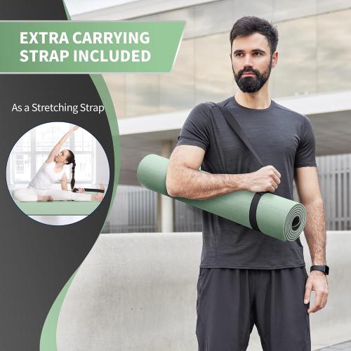 CAMBIVO Extra Wide Yoga Mat for Women and Men (72/84x 32x 1/4) TPE Workout Mat, Non-slip Large Exercise Fitness Mat for Yoga, Pilates, Workout