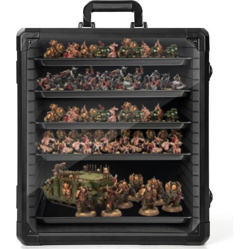 Miniatures Storage Case Miniatures Transport Case Aluminum Alloy Frame with Lock (Large Size)