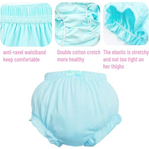 Size 3.. .7Pack Diaper Cover - Baby Bloomers,Cotton Underwear,Panties for Toddler Girls