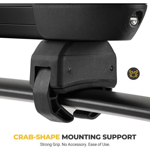 BougeRV Lockable Ski & Snowboard Racks, Extension with Sliding Feature, 28'' Fits 6 Pairs Skis or 4 Snowboards, Crab Mounting System Fits for Square/Aero/Oval Cross Bars